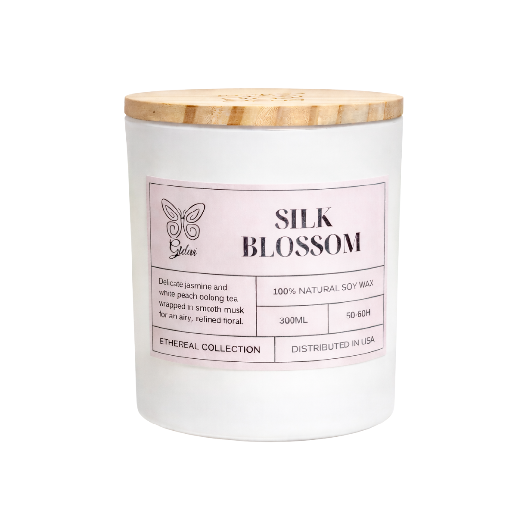 Silk Blossom Candle – Soft, Elegant & Luxuriously Floral