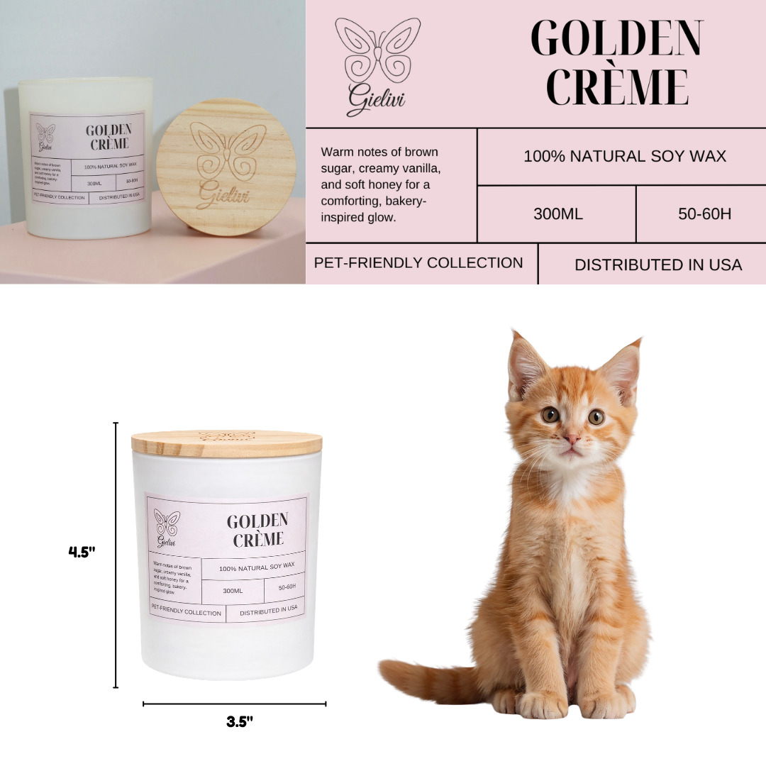 Golden Creme Candle – Warm, Elegant & Luxurious