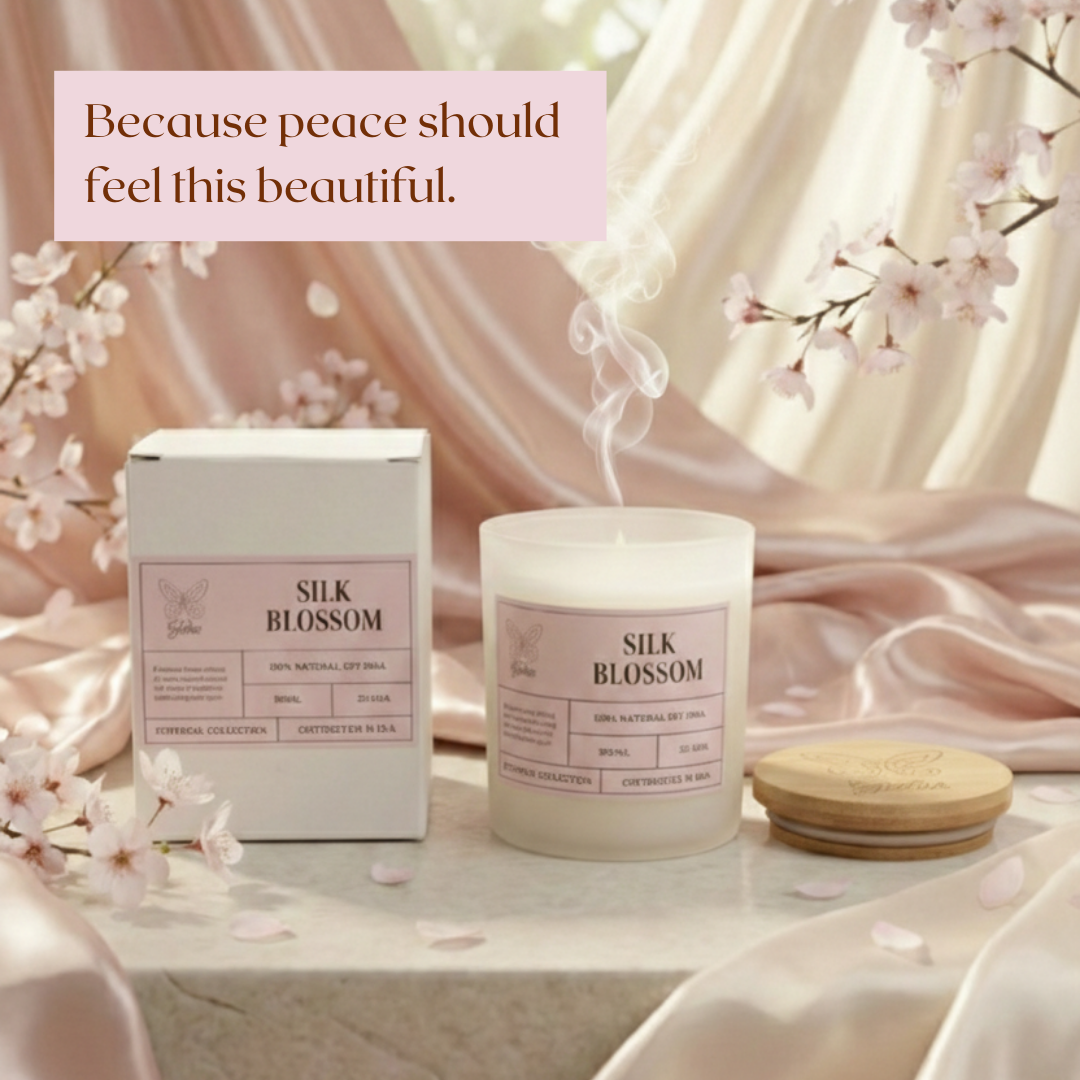 Silk Blossom Candle – Soft, Elegant & Luxuriously Floral