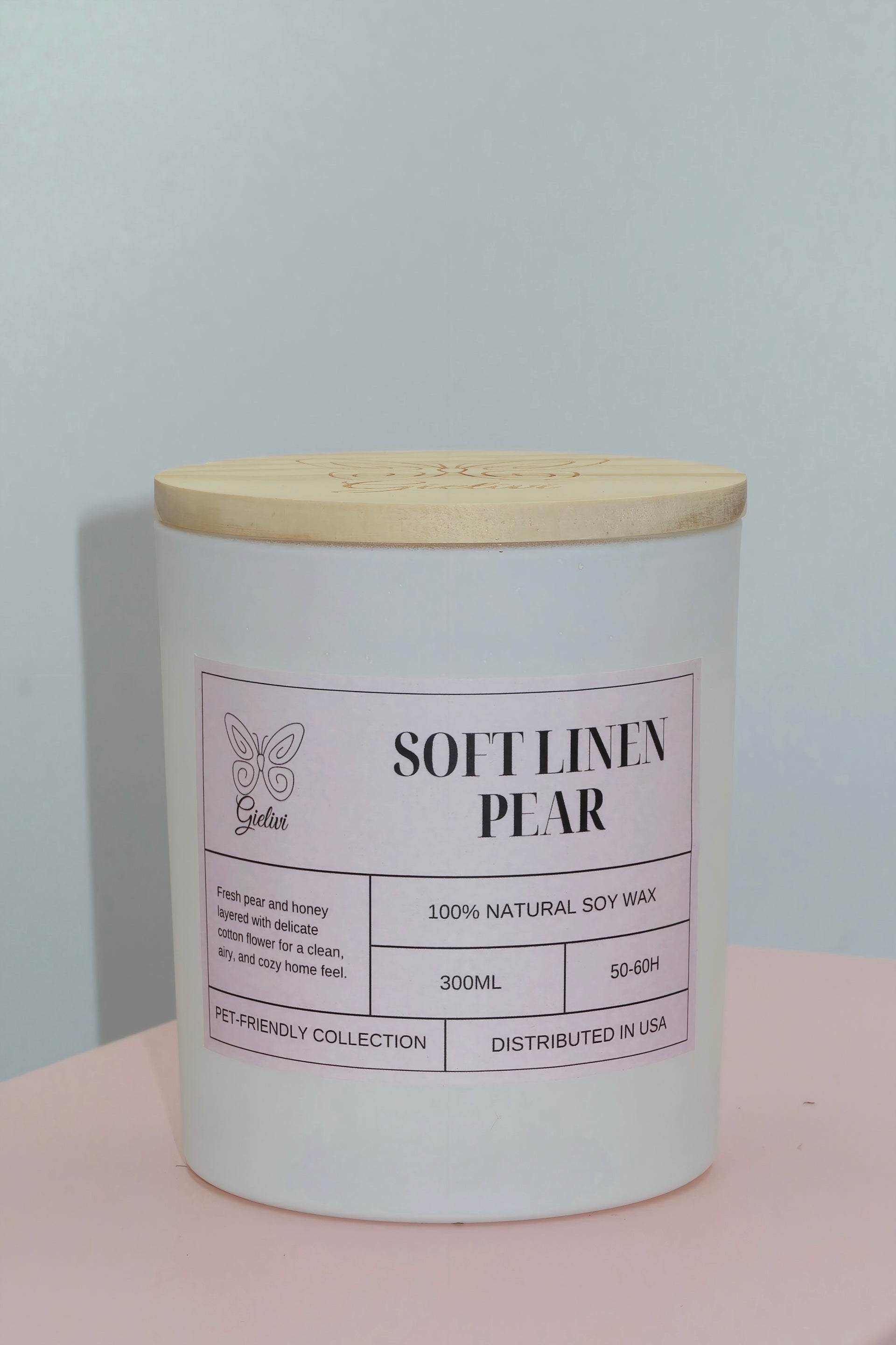 Soft Linen Pearl Candle – Clean, Fresh & Relaxing
