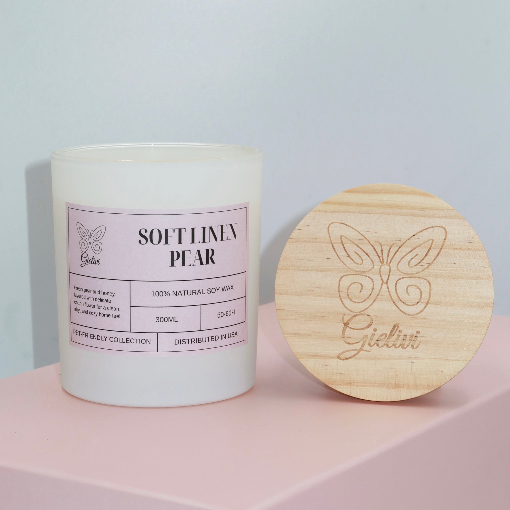 Soft Linen Pearl Candle – Clean, Fresh & Relaxing