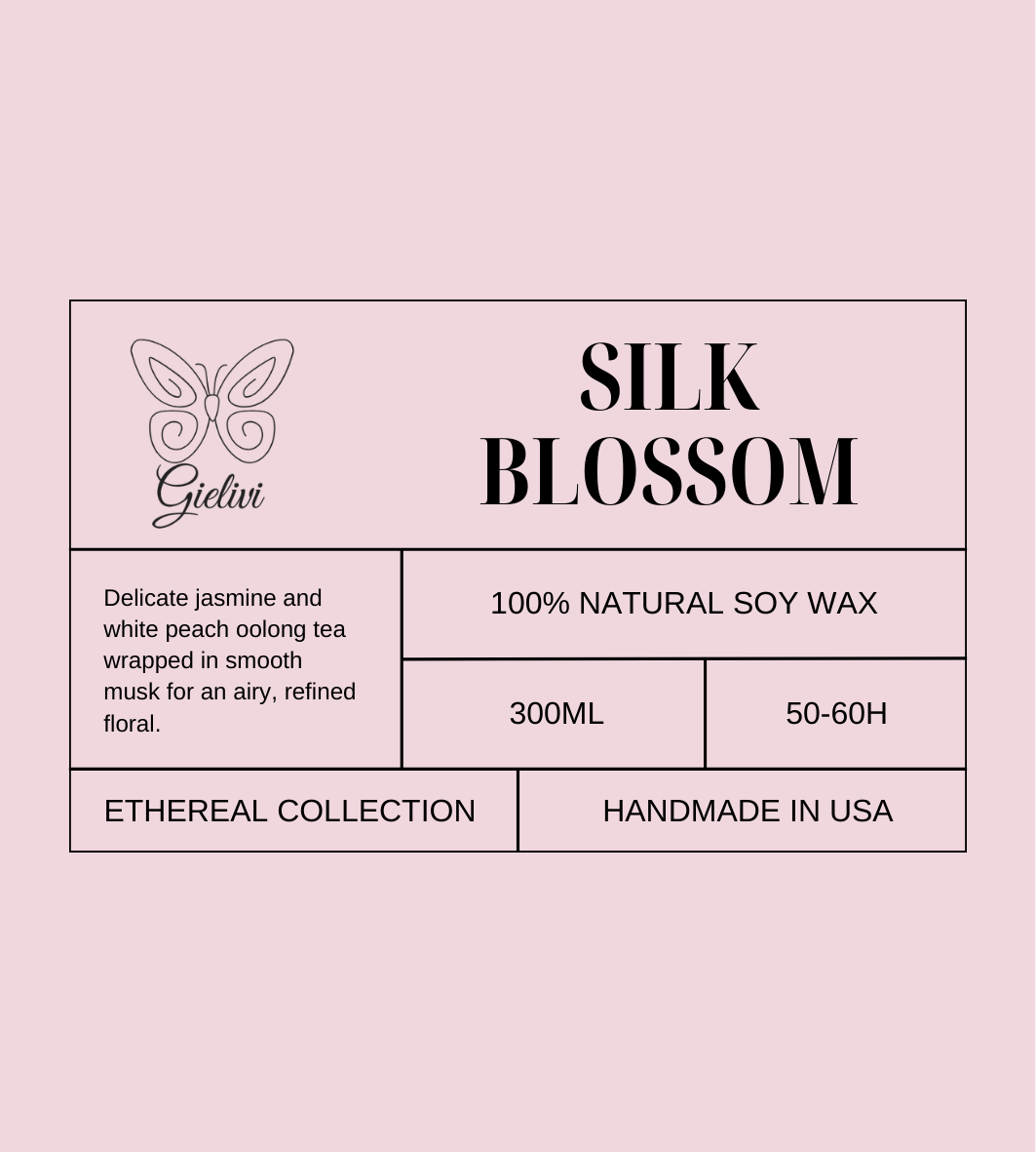 Silk Blossom Candle – Soft, Elegant & Luxuriously Floral