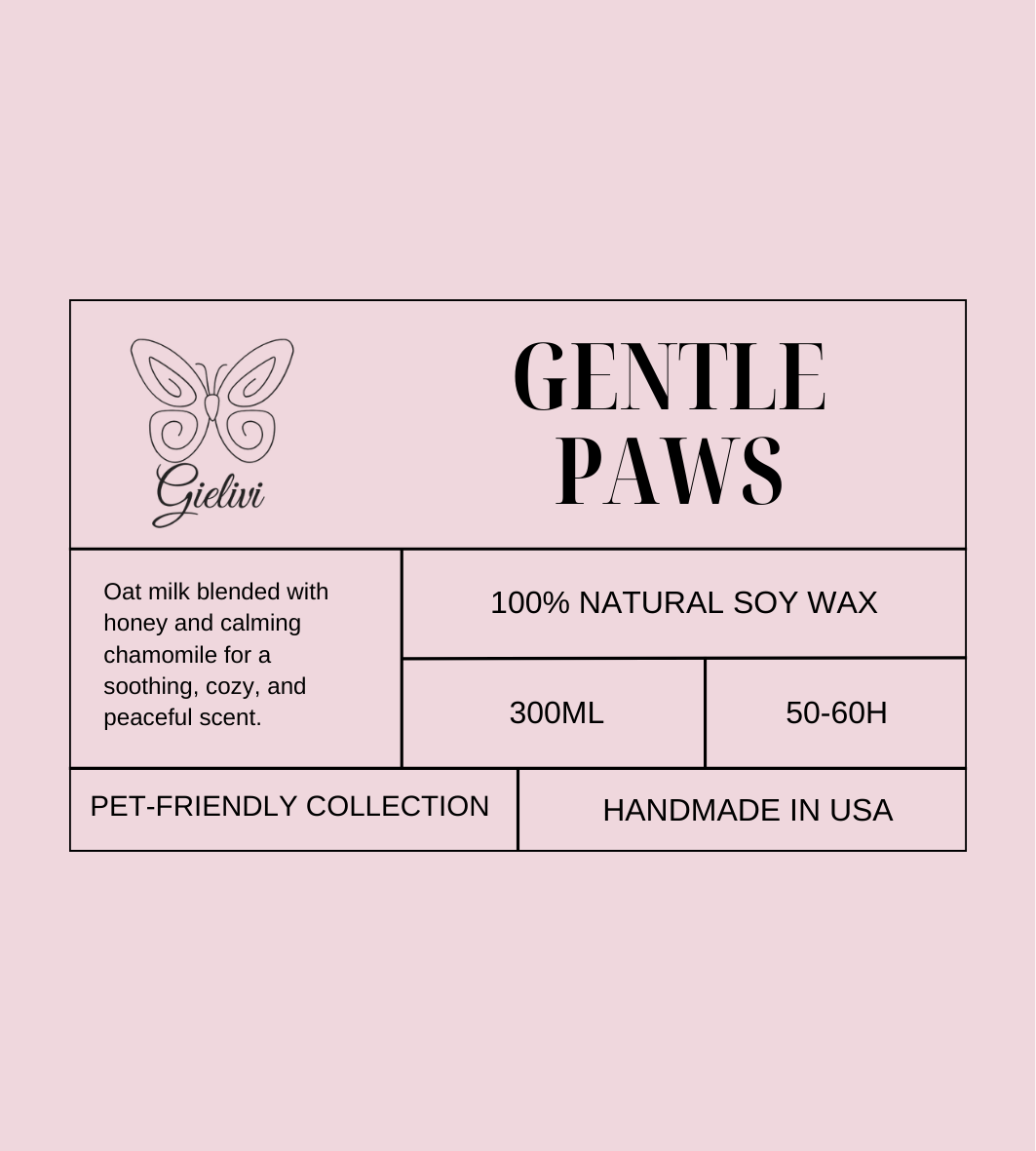 Gentle Paws Candle – Calm, Clean & Comforting