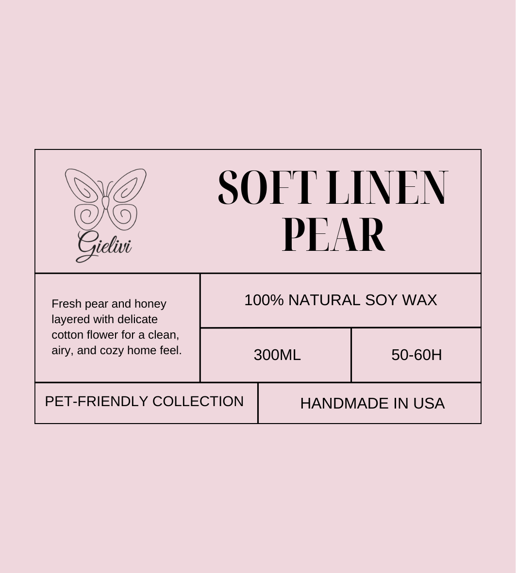 Soft Linen Pearl Candle – Clean, Fresh & Relaxing
