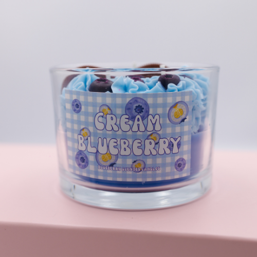 Cream Blueberry Candle