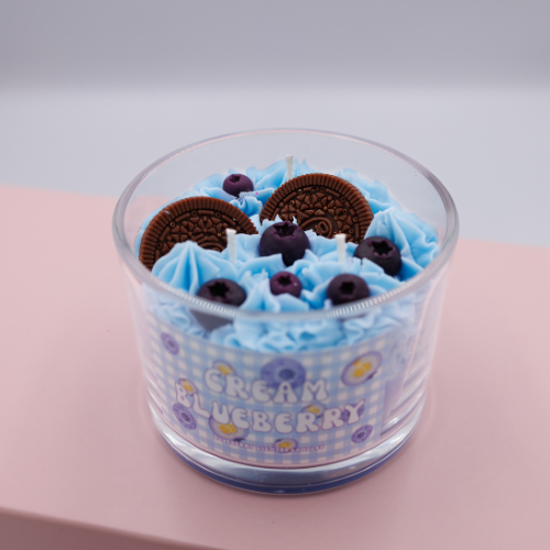 Cream Blueberry Candle