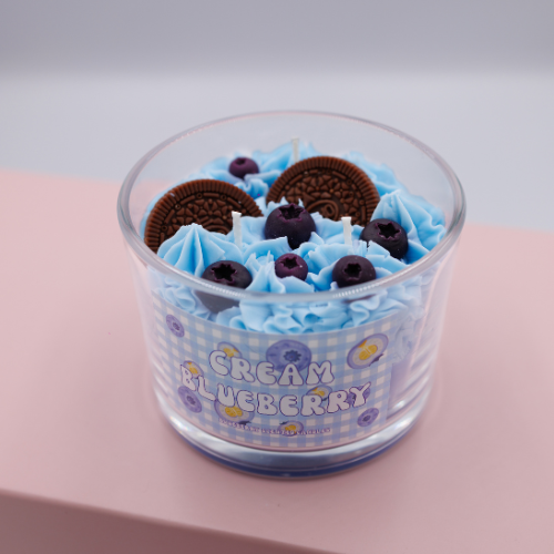 Cream Blueberry Candle
