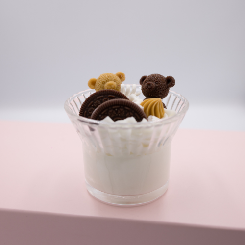 Cookies & Cream Bears – Cute Dessert Candle Collection