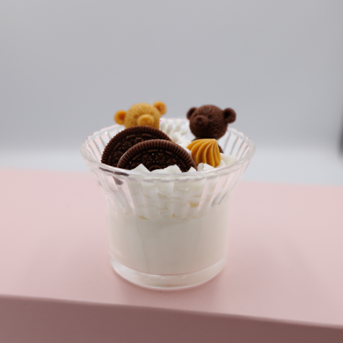Cookies & Cream Bears – Cute Dessert Candle Collection