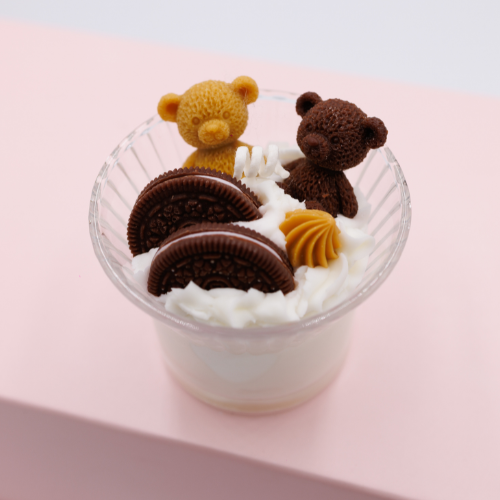 Cookies & Cream Bears – Cute Dessert Candle Collection