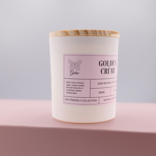 Golden Creme Candle – Warm, Elegant & Luxurious