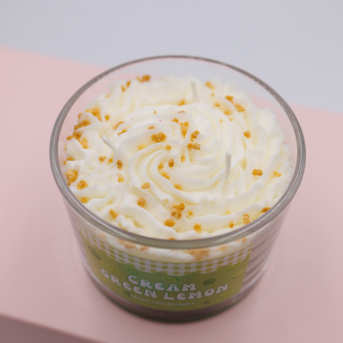 Cream Green Lemon Candle – Fresh, Sweet & Irresistible