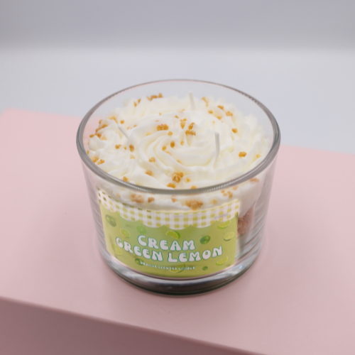 Cream Green Lemon Candle – Fresh, Sweet & Irresistible