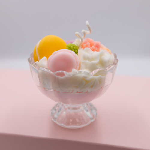Macaron Ice Cream Sundae Candle